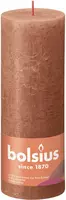 Bolsius stompkaars rustiek shine 6.8x19cm rusty pink