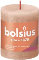 Bolsius stompkaars rustiek shine 6.8x8cm creamy caramel