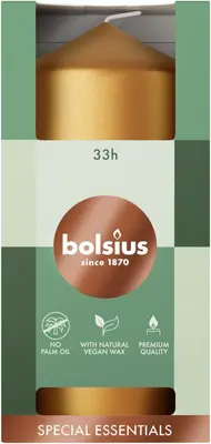Bolsius stompkaars special essentials 5.8x12cm metallic gold