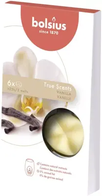 Bolsius waxmelts true scents vanilla 6 stuks