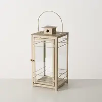 Boltze Home lantaarn ijzer bregenz 28x28x57cm beige - afbeelding 1