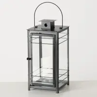Boltze Home lantaarn ijzer bregenz 28x28x57cm zwart - afbeelding 1