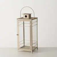 Boltze Home lantaarn ijzer bregenz 35x35x80cm beige - afbeelding 1