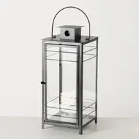 Boltze Home lantaarn ijzer bregenz 35x35x80cm zwart - afbeelding 1