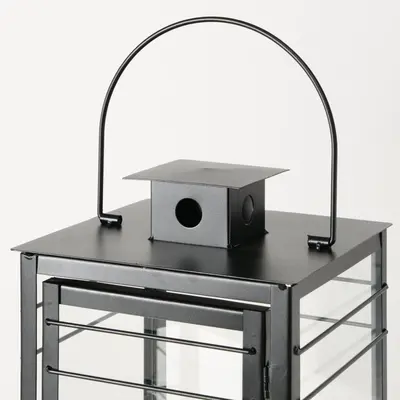 Boltze Home lantaarn ijzer bregenz 35x35x80cm zwart - afbeelding 2