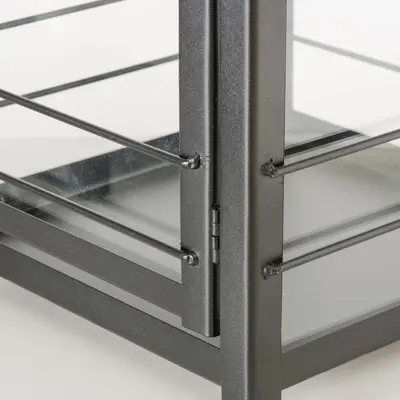 Boltze Home lantaarn ijzer bregenz 35x35x80cm zwart - afbeelding 4