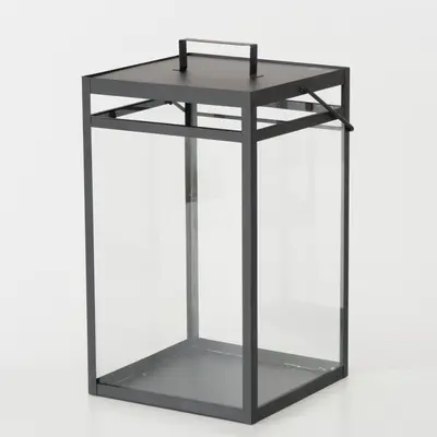 Boltze Home lantaarn ijzer paguera 23x23x42cm zwart - afbeelding 1