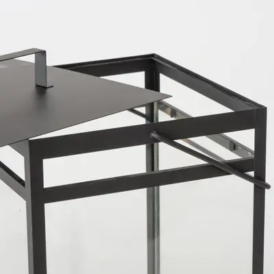 Boltze Home lantaarn ijzer paguera 23x23x42cm zwart - afbeelding 2