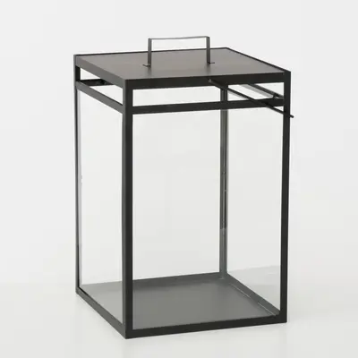 Boltze Home lantaarn ijzer paguera 33x33x55cm zwart - afbeelding 1