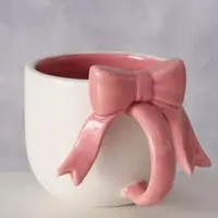 Boltze Home mok aardewerk marthe 7.5x6.5cm roze, wit  - afbeelding 2