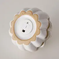 Boltze Home ornament keramiek pompoen 10.5x9cm crème - afbeelding 3