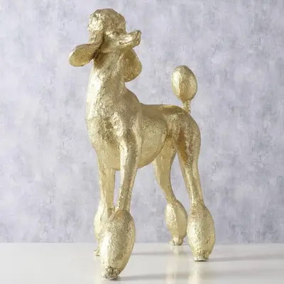 Boltze Home ornament kunststof sonia hond 82x39x74.5cm goud - afbeelding 2