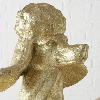 Boltze Home ornament kunststof sonia hond 82x39x74.5cm goud - afbeelding 3