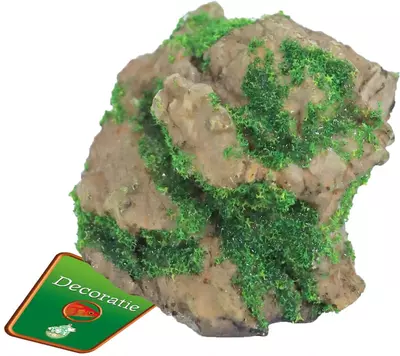 Boon aqua deco ornament polyresin rots met mos, 11x8x7 cm - afbeelding 1