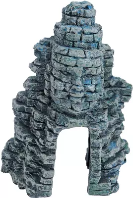 Boon aqua deco ornament polyresin rotsbeeld met poort, 12x17 cm - afbeelding 2