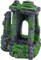 Boon aqua deco ornament polyresin ruïne 3x zuil met poort en mos, 14 cm - afbeelding 3