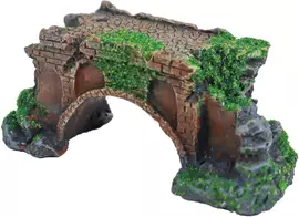 Boon aqua deco ornament polyresin ruïne brug met mos, 11 cm - afbeelding 3