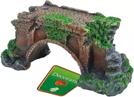 Boon aqua deco ornament polyresin ruïne brug met mos, 11 cm - afbeelding 1