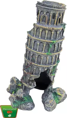 Boon aqua deco ornament polyresin toren van Pisa groen, 15x11x22 cm - afbeelding 4