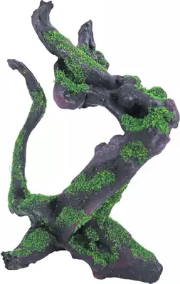 Boon aqua deco ornament polyresin wortelhout bruin met mos, 23 cm - afbeelding 3