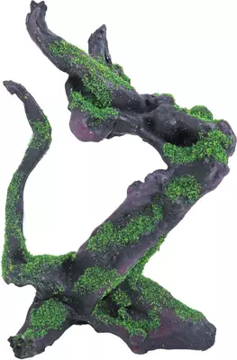 Boon aqua deco ornament polyresin wortelhout bruin met mos, 23 cm - afbeelding 4