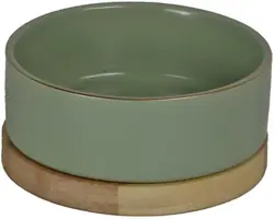 Boon eetbak keramiek/hout 13cm zee groen kopen?