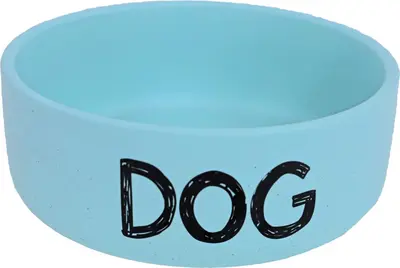 Boon eetbak steen dog 19 centimeter mat blauw