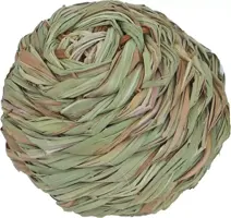 Boon grasbal geweven met bel 8 cm - afbeelding 1