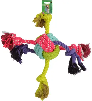 Boon Hond Speelg. hondenspeelgoed knoopbal+knoopslierten 58 centimeters