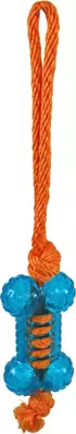 Boon hondenspeelgoed bot met touw drijvend blauw/oranje 36 cm - afbeelding 2