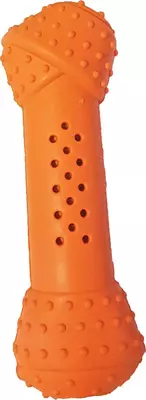 Boon Hondenspeelgoed crunchy bot 13,5 cm oranje - afbeelding 2