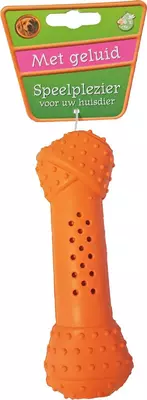 Boon Hondenspeelgoed crunchy bot 13,5 cm oranje - afbeelding 1