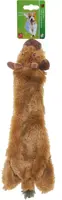 Boon hondenspeelgoed eland plat pluche met piep bruin 35 cm - afbeelding 1
