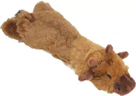 Boon hondenspeelgoed eland plat pluche met piep bruin 35 cm - afbeelding 2