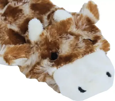 Boon hondenspeelgoed giraffe plat pluche bruin/geel, 35 cm. - afbeelding 4