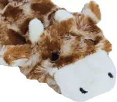 Boon hondenspeelgoed giraffe plat pluche bruin/geel, 35 cm. - afbeelding 4