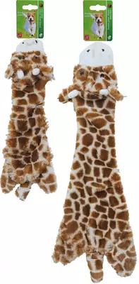 Boon hondenspeelgoed giraffe plat pluche bruin/geel, 35 cm. - afbeelding 5
