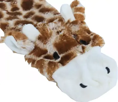 Boon hondenspeelgoed giraffe plat pluche bruin/geel, 55 cm. - afbeelding 3