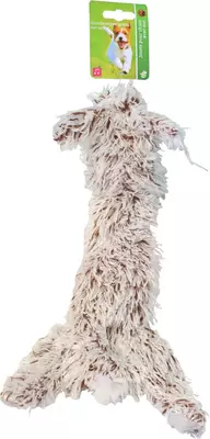 Boon hondenspeelgoed konijn plat met piep pluche grijs, 35 cm. - afbeelding 6