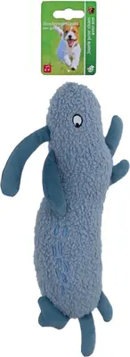 Boon hondenspeelgoed konijn teddystof 28cm blauw
