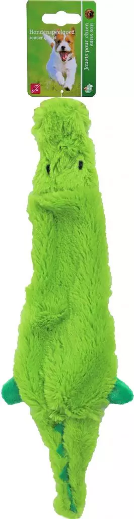 Boon hondenspeelgoed krokodil plat pluche groen, 35 cm. - afbeelding 1