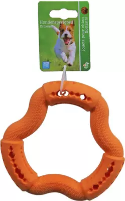 Boon hondenspeelgoed ring TPR drijvend oranje 15 cm