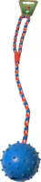 Boon Hondenspeelgoed rubber bal blauw Ø 6.5 cm met koord - afbeelding 2