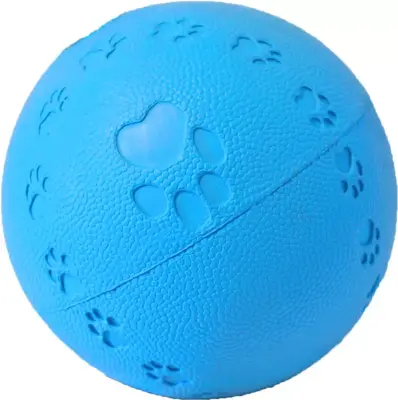 Boon Hondenspeelgoed rubber bal pawprint met geluid 11 cm - afbeelding 2