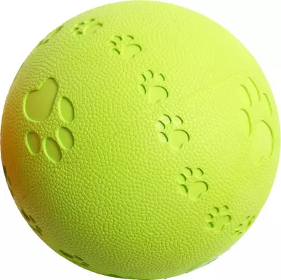 Boon Hondenspeelgoed rubber bal pawprint met geluid 11 cm - afbeelding 1