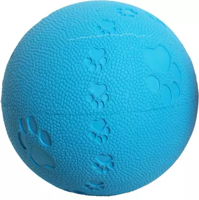 Boon Hondenspeelgoed rubber bal pawprint met geluid 7,5 cm - afbeelding 1