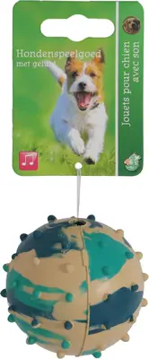 Boon hondenspeelgoed spikebal rubber+bel 6cm
