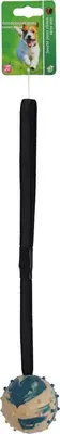 Boon hondenspeelgoed spikebal rubber+touwlus 6cm