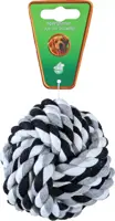 Boon hondenspeelgoed touwbal katoen zwart/wit 10 cm kopen?