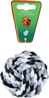Boon hondenspeelgoed touwbal katoen zwart/wit 7,5 cm kopen?